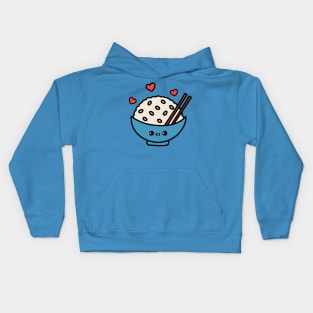 Kawaii Rice Bowl Kids Hoodie